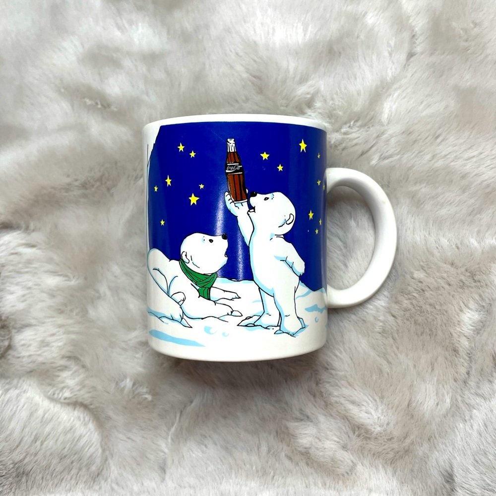 Vintage Coca Cola Mug 1996 Polar Bear Cubs Always Friends Coffee/Tea Mug Cup